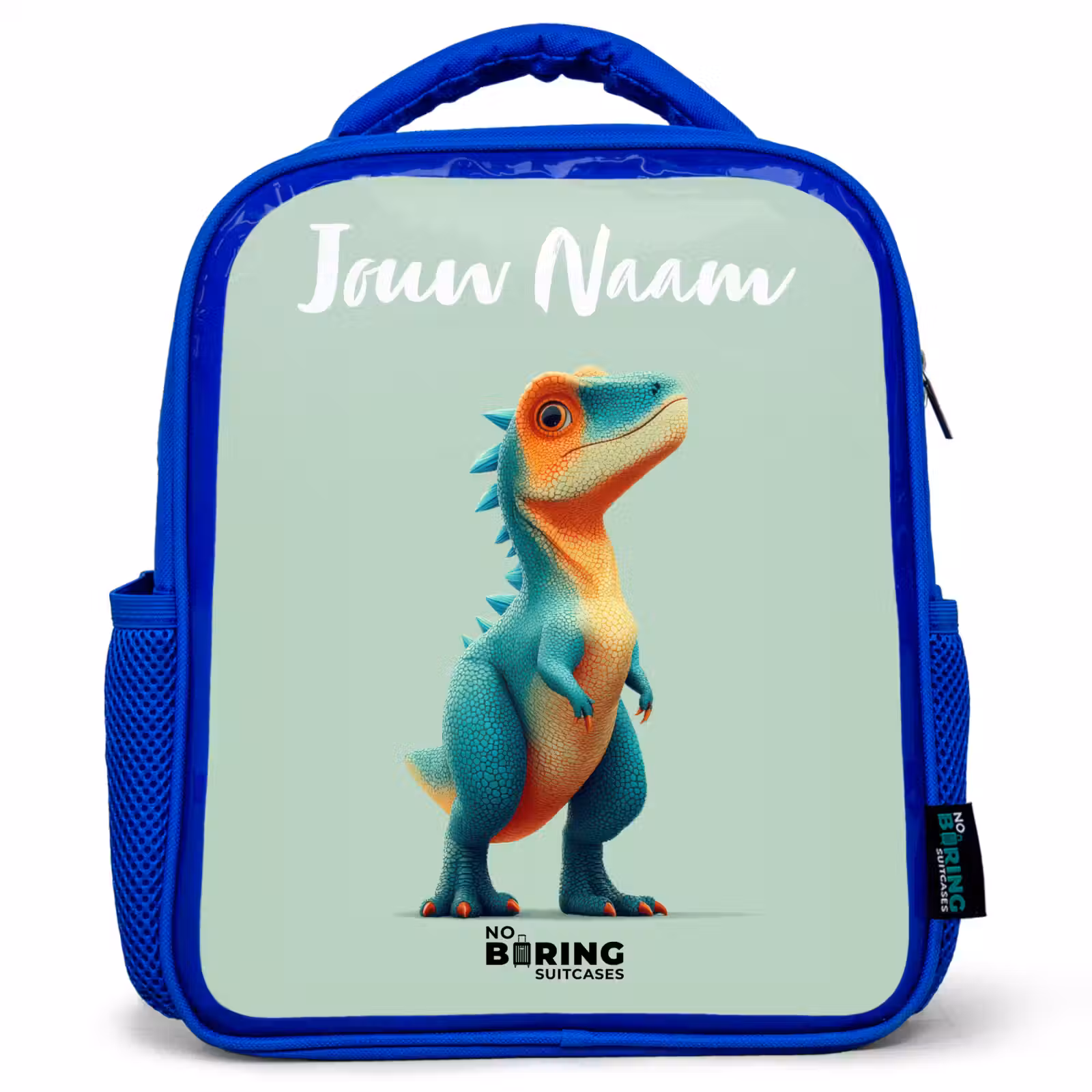 Kinderrugzak - Blauw - Dino - Dier - Groen - Oranje — 1