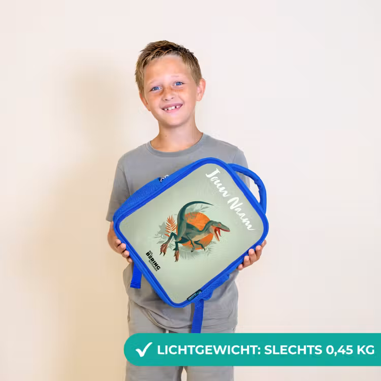 Kinderrugzak - Blauw - Dier - Dino - Natuur — 2
