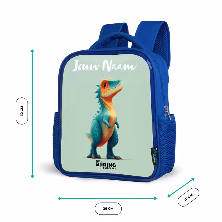 Kinderrugzak - Blauw - Dino - Dier - Groen - Oranje — 6