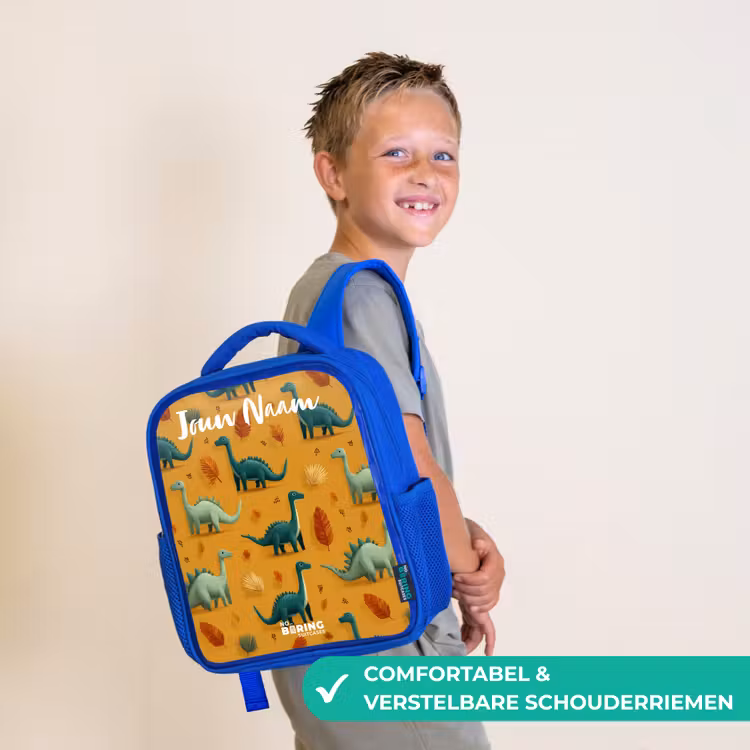 Kinderrugzak - Blauw - Dino - Dieren - Patroon — 4