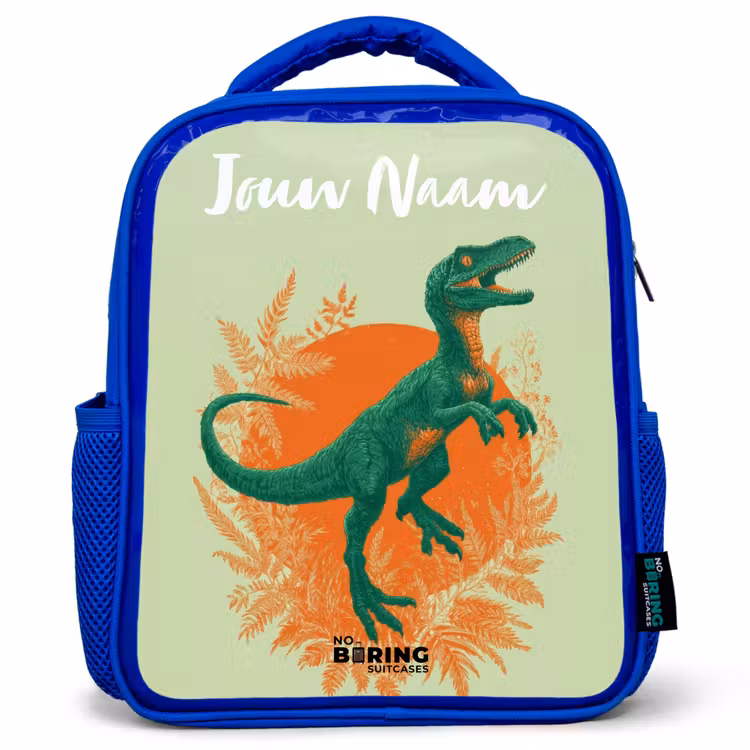 Kinderrugzak - Blauw - Dino - Natuur - Groen — 1
