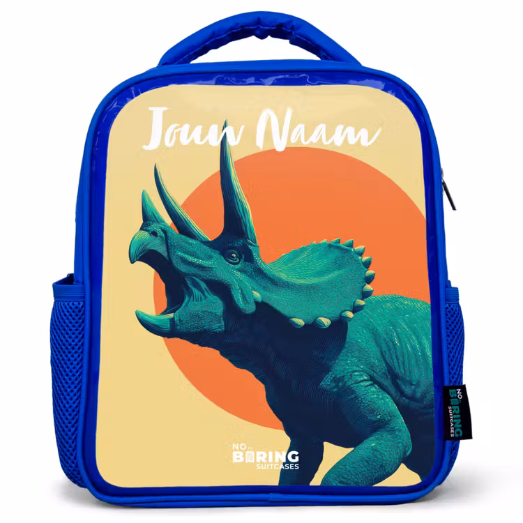 Kinderrugzak - Blauw - Dino - Triceratops  - Dier — 1