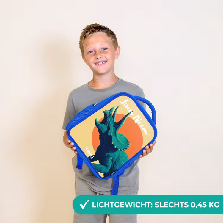 Kinderrugzak - Blauw - Dino - Triceratops  - Dier — 2