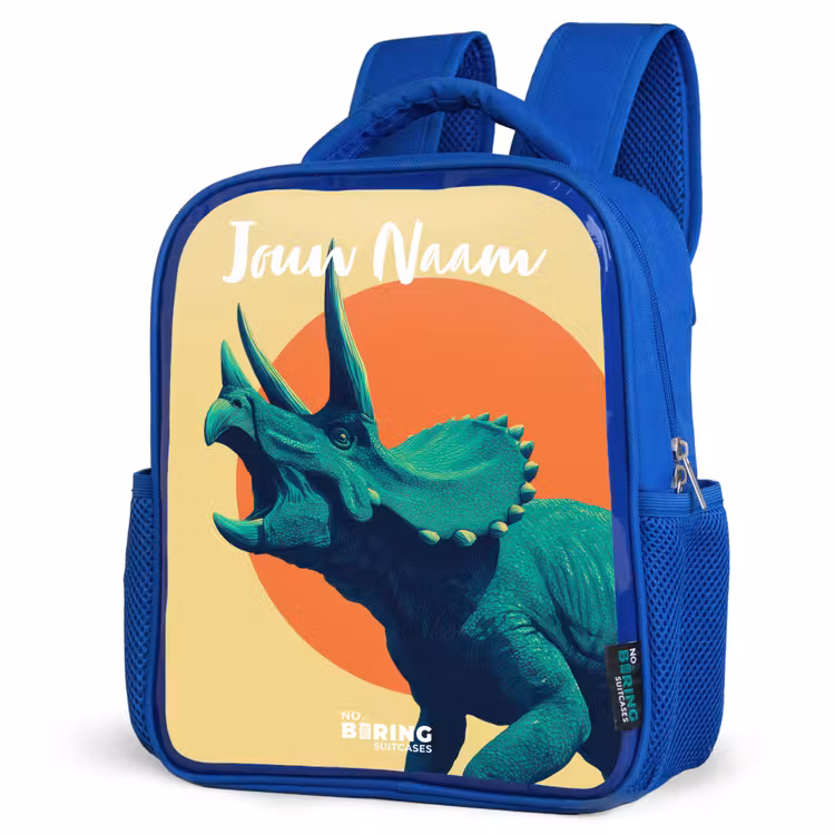 Kinderrugzak - Blauw - Dino - Triceratops  - Dier — 9