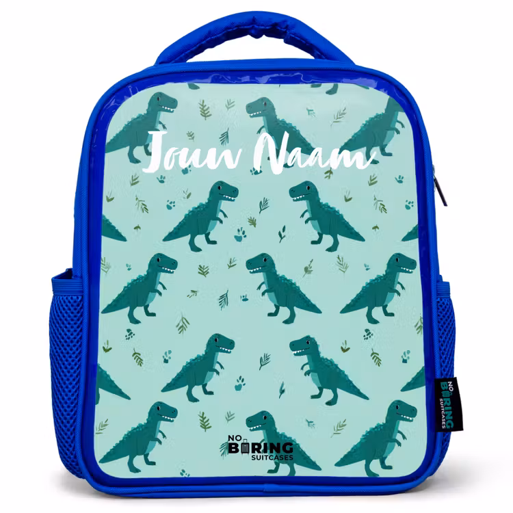 Kinderrugzak - Blauw - Dinos - Patroon - Groen — 1