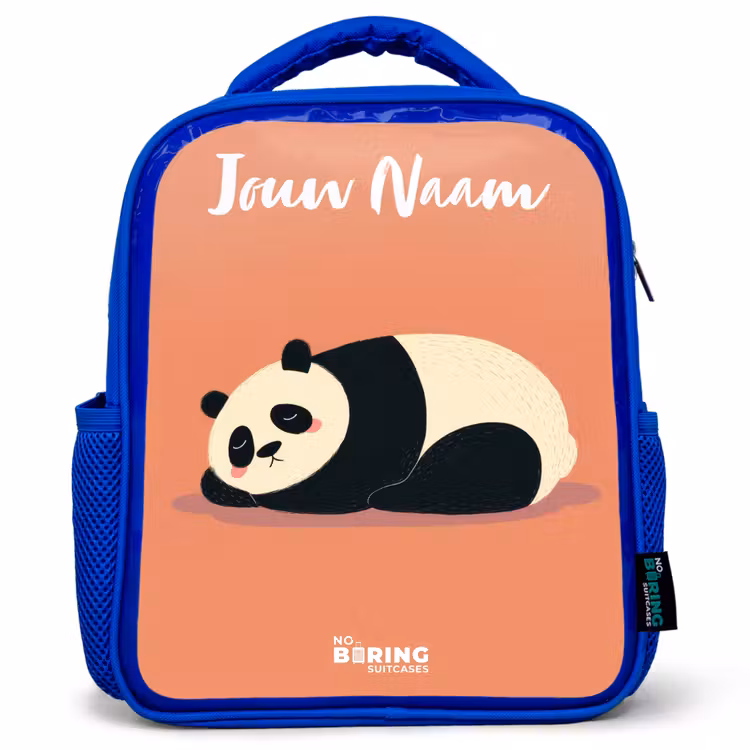 Kinderrugzak - Blauw - Panda - Slapen - Oranje — 1