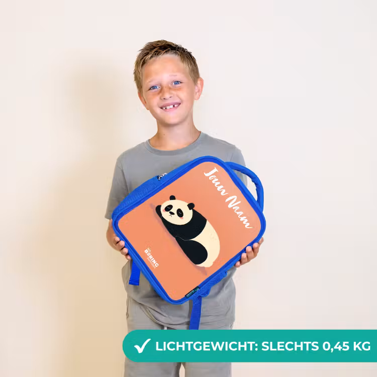 Kinderrugzak - Blauw - Panda - Slapen - Oranje — 2