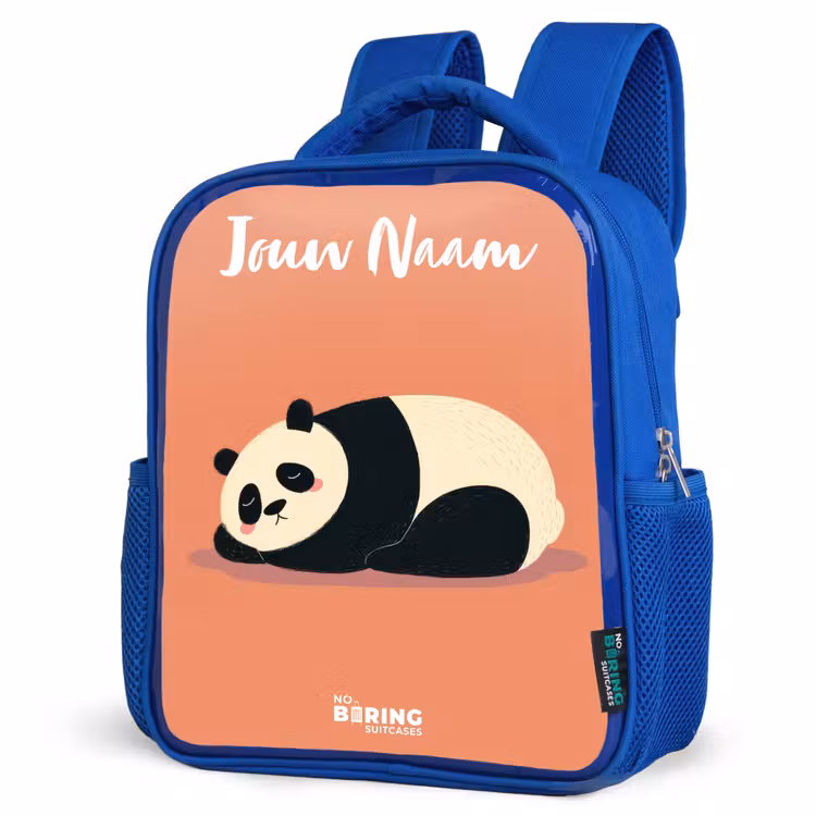 Kinderrugzak - Blauw - Panda - Slapen - Oranje — 9