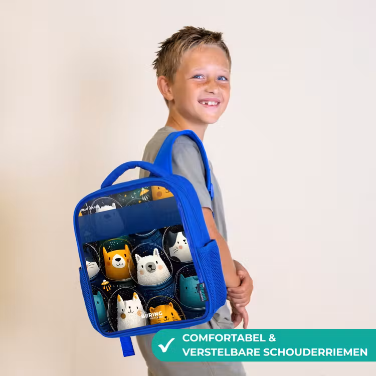 Kinderrugzak - Blauw - Dieren - Sterren - Planeten - Astronaut — 4