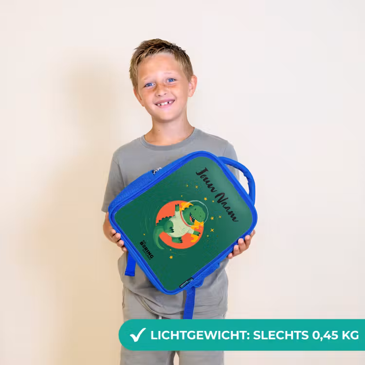 Kinderrugzak - Blauw - Dino - Planeet - Sterren - Groen — 2