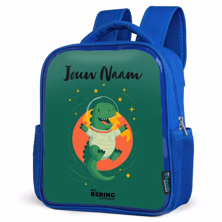 Kinderrugzak - Blauw - Dino - Planeet - Sterren - Groen — 9