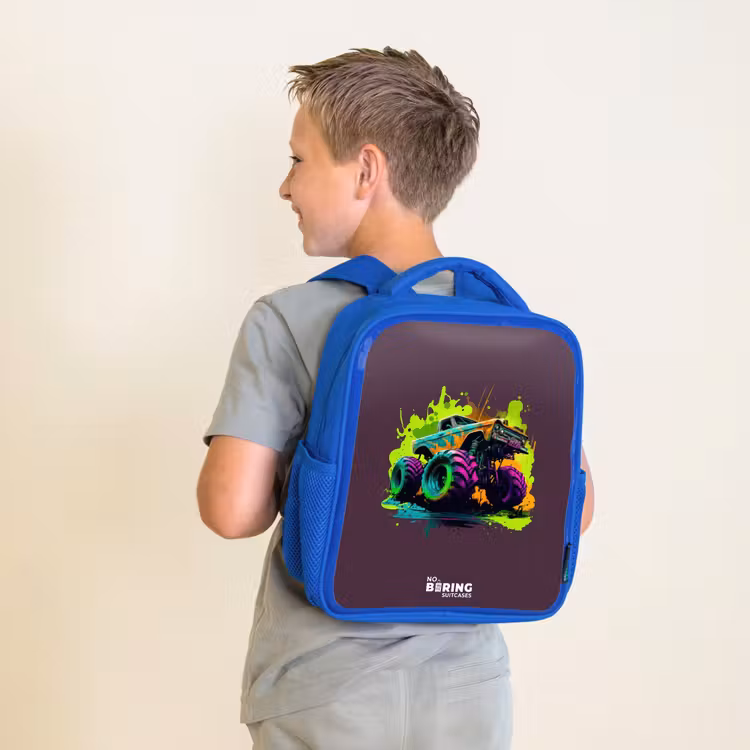 Kinderrugzak - Blauw - Neon Wheels β 3