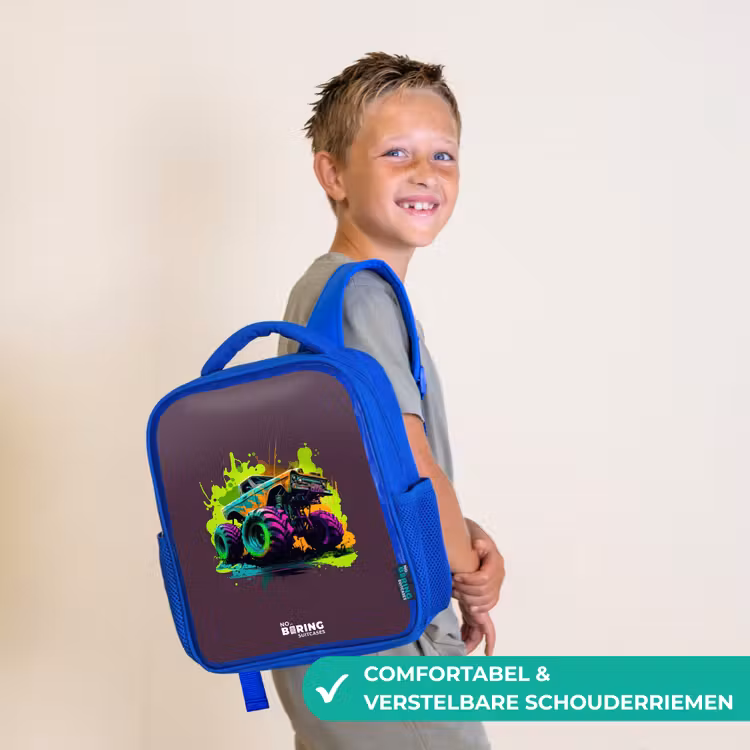 Kinderrugzak - Blauw - Neon Wheels β 4