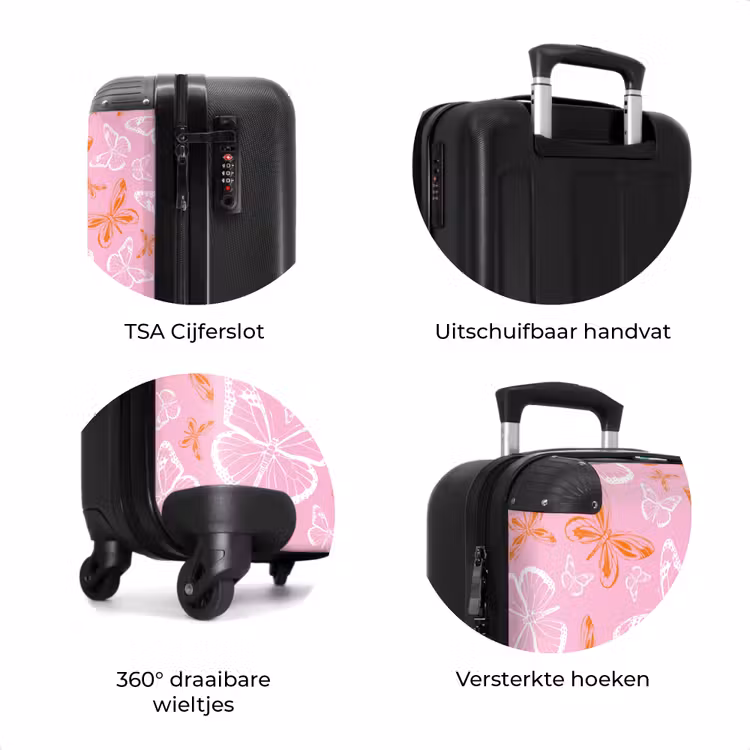 Koffer - Patroon van gekleurde vlinders — 7