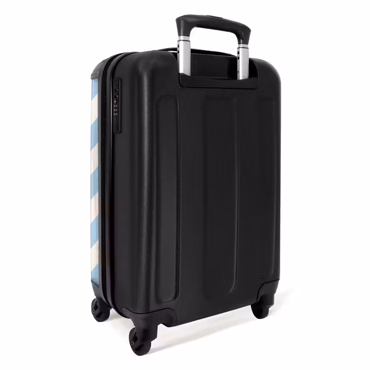 Koffer - Zigzag patroon in blauw en wit — 3
