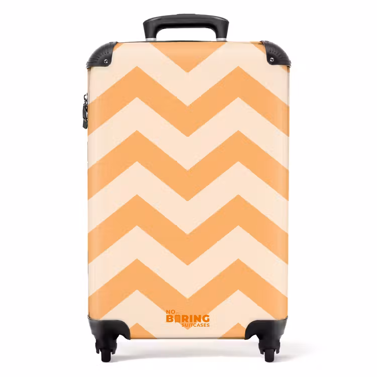Koffer - Zigzag patroon in oranje — 1