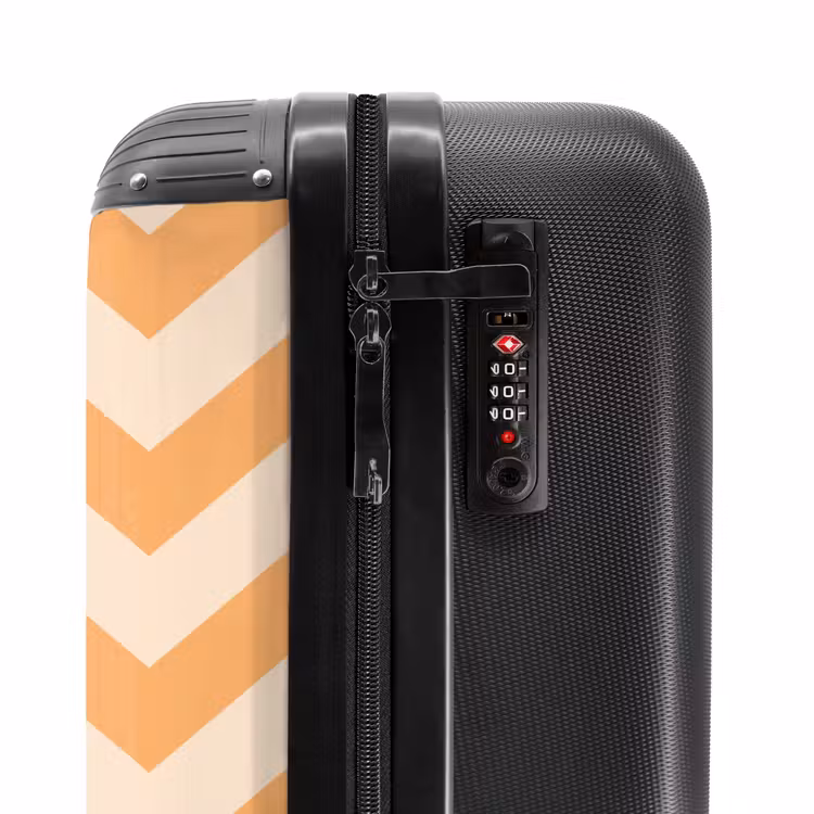 Koffer - Zigzag patroon in oranje — 5