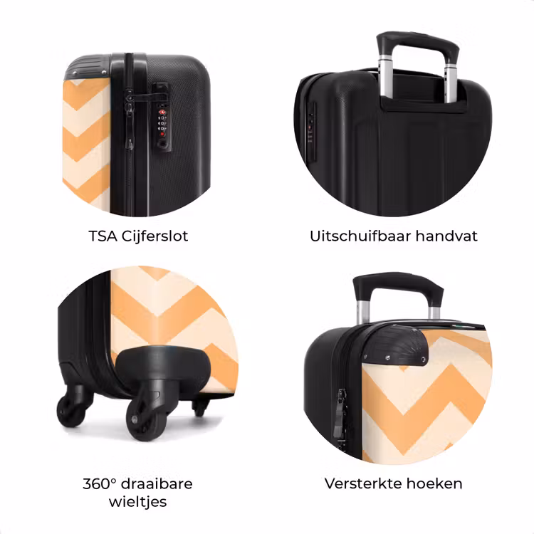 Koffer - Zigzag patroon in oranje — 7