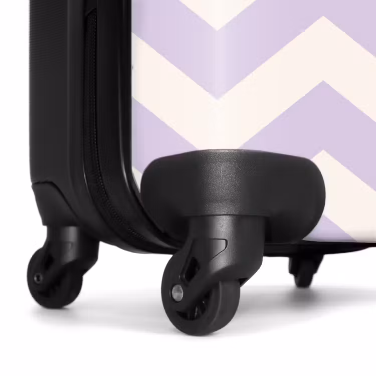 Koffer - Zigzag patroon in paars en wit — 6