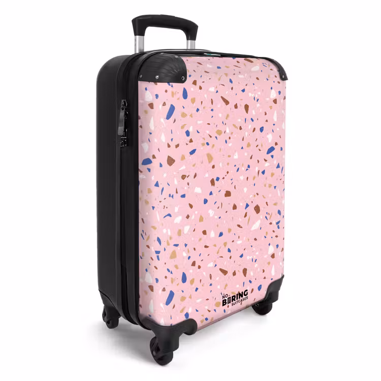 Koffer - Terrazzo patroon veelkleurig roze en blauw — 2