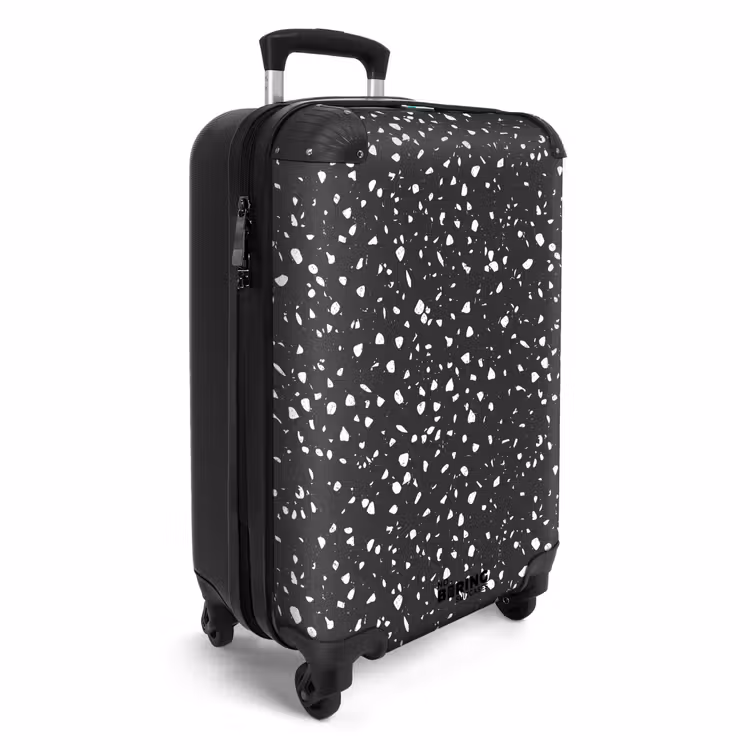 Koffer - Terrazzo patroon zwart en wit — 2