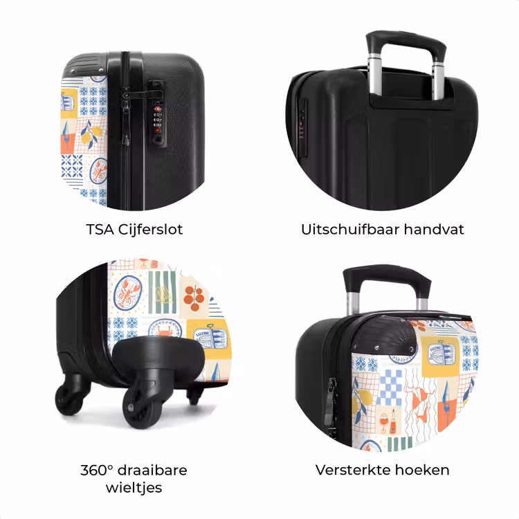 Koffer - Italiaanse zomer print kleurrijk — 7