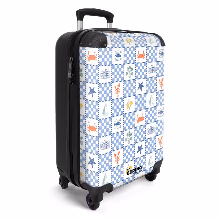 Koffer - Vierkant zomer print blauw — 2