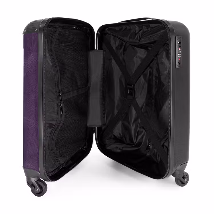 Koffer - Lederen look aubergine paars — 4