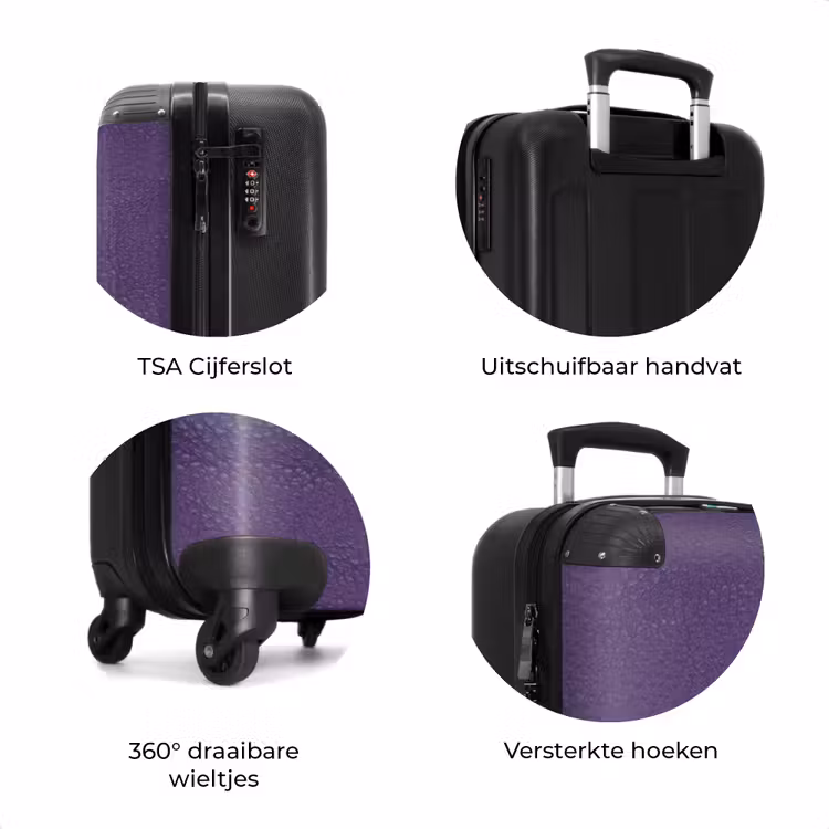 Koffer - Lederen look violet paars — 7