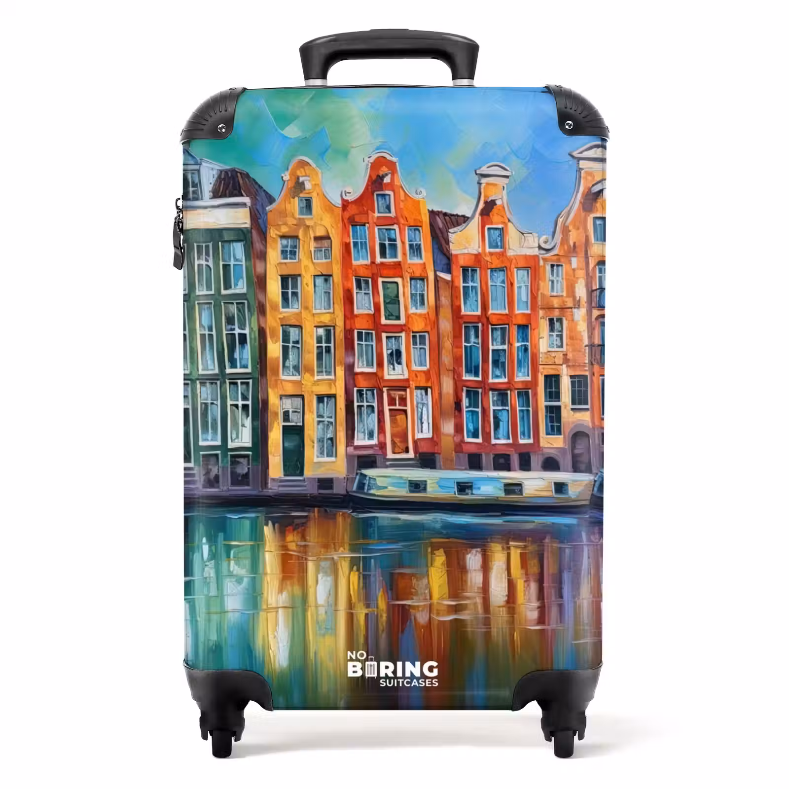 Koffer - Amsterdam - Olieverf - Gracht - Schilderij - Kunst — 1
