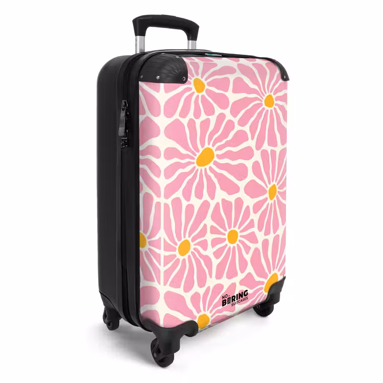 Koffer - Pastel bloemen - Roze — 2