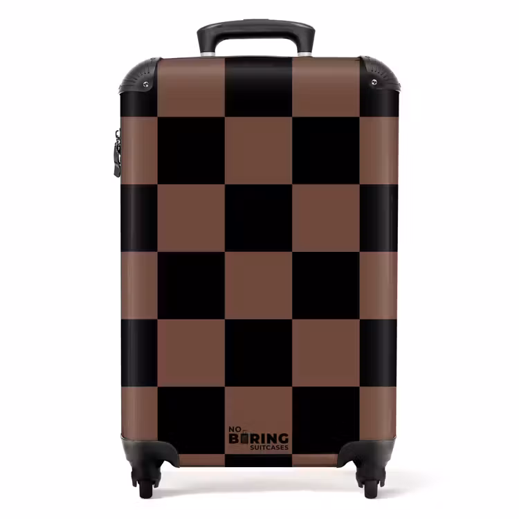 Koffer - Squares - Zwart/Bruin — 1