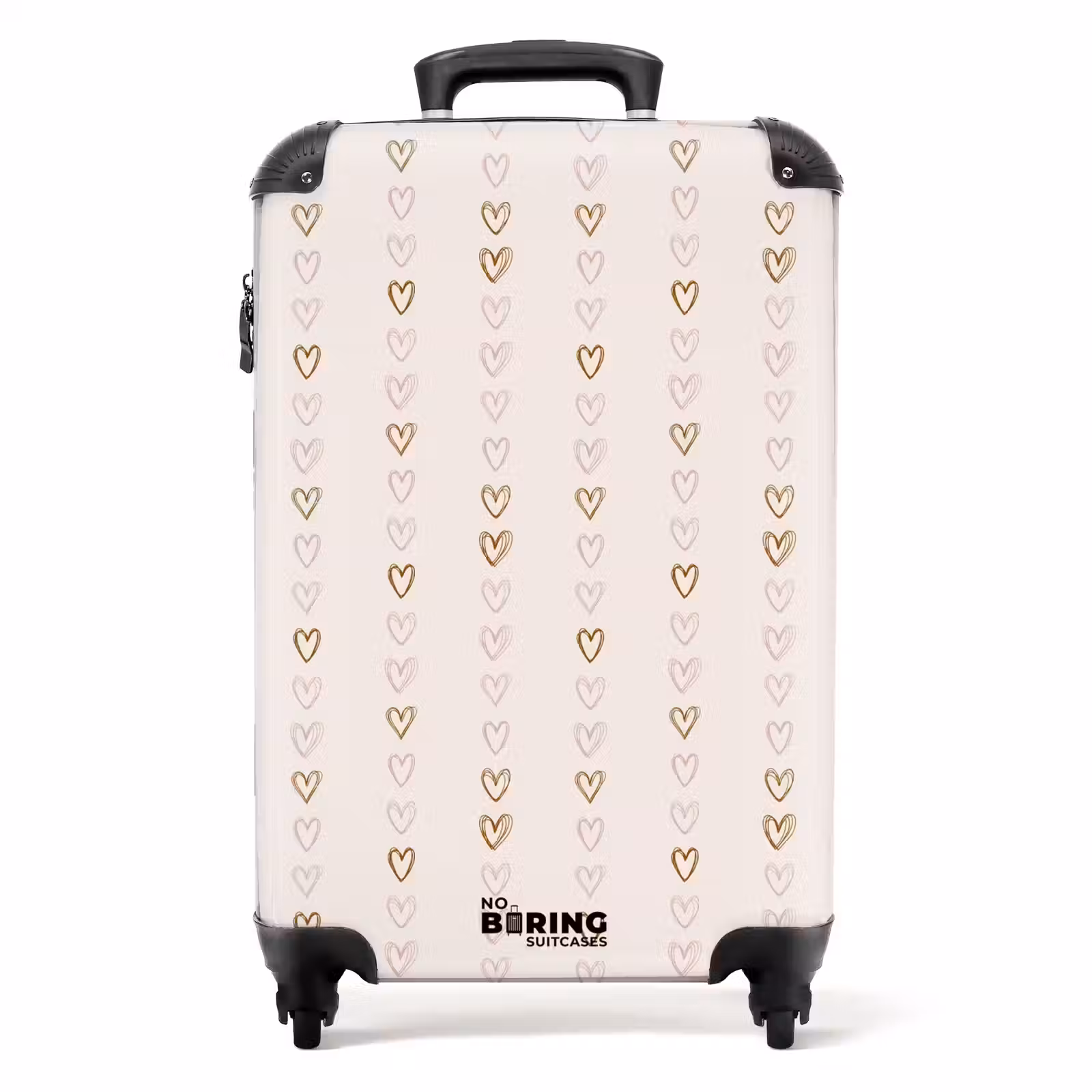 Koffer - Lijnhartjes op beige — 1