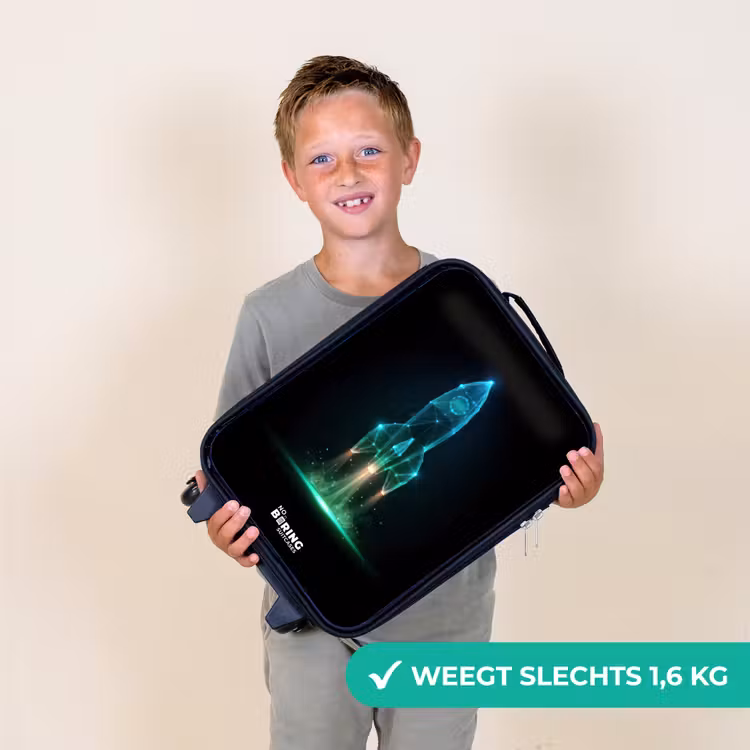 Kinderkoffer - Lancerende raket in neonstijl — 2