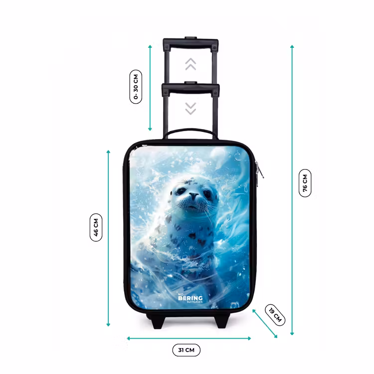 Kinderkoffer - Zeehondenpup in helderblauw water — 4