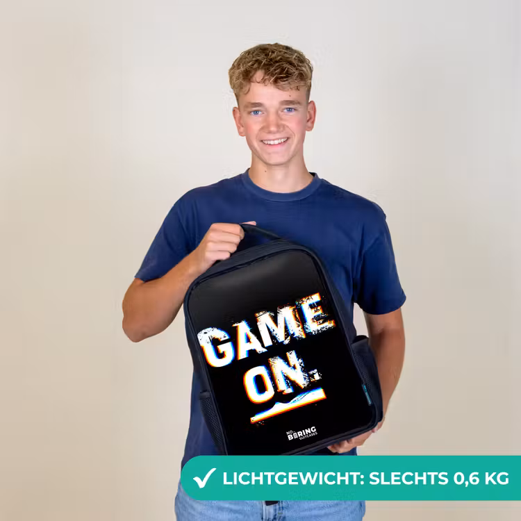 Kinderrugzak - Zwart - Game on in zwart wit — 3
