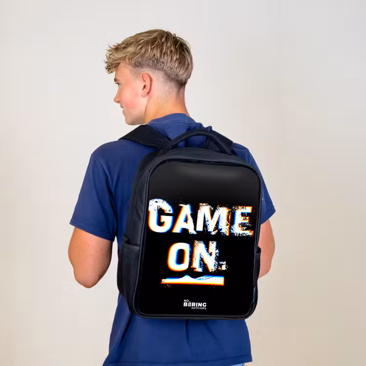 Kinderrugzak - Zwart - Game on in zwart wit — 6