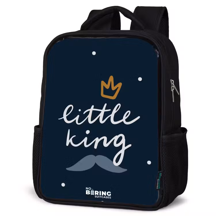 Kinderrugzak - Zwart - Little king met stippen — 7