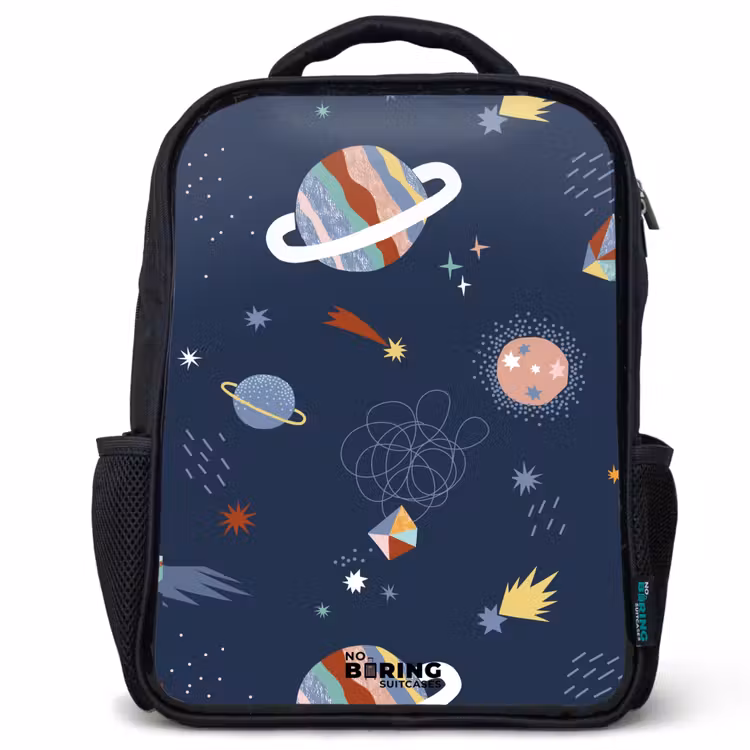 Kinderrugzak - Zwart - Planeten in de hemel — 1