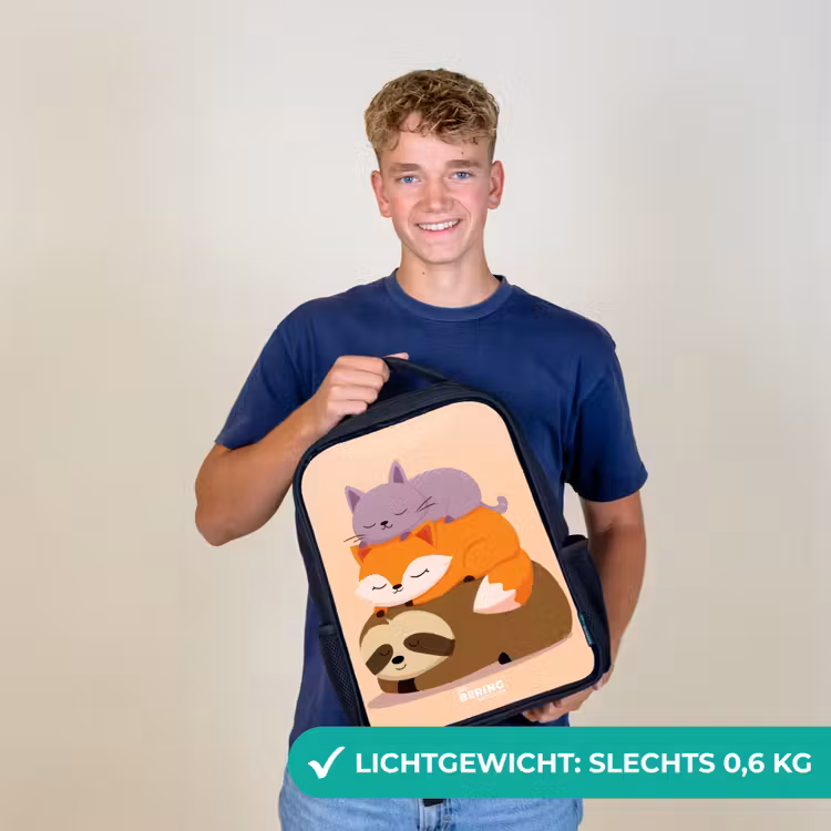 Kinderrugzak - Zwart - Dieren - Slapen - Samen — 3
