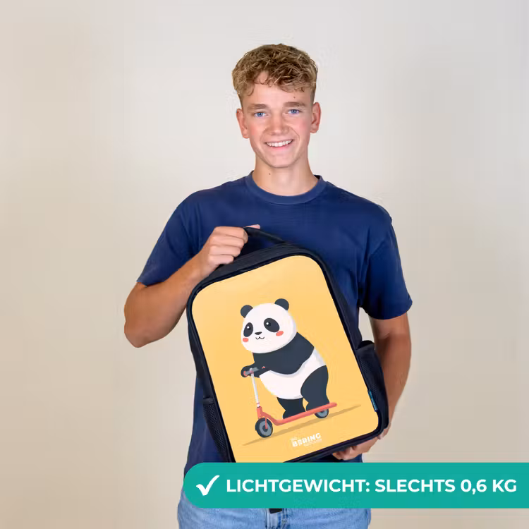 Kinderrugzak - Zwart - Panda - Step - Geel — 3