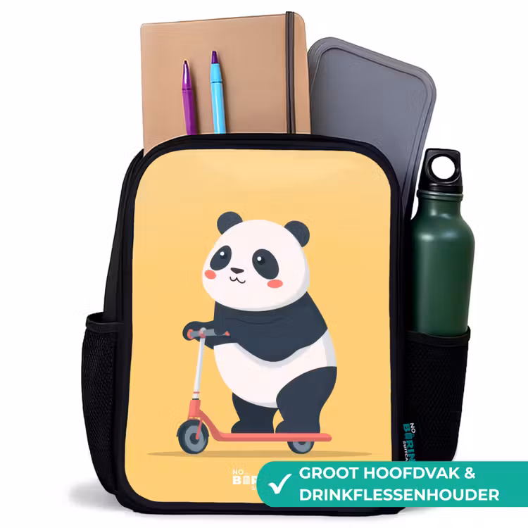 Kinderrugzak - Zwart - Panda - Step - Geel — 4