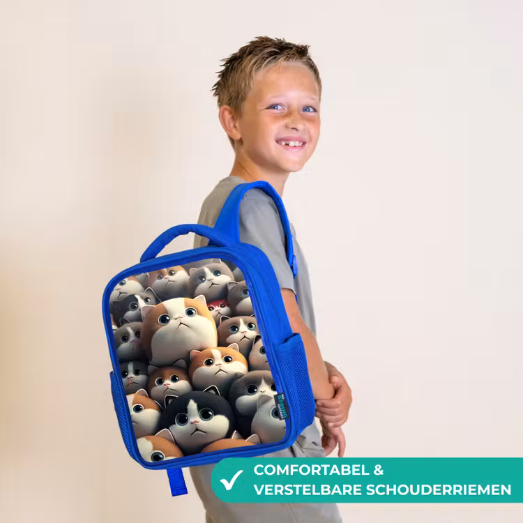 Kinderrugzak - Blauw - Lapjes Katjes β 4