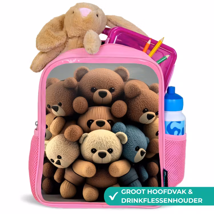 Kinderrugzak - Roze - Knuffelberen — 2