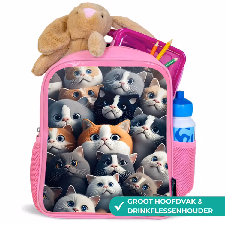Kinderrugzak - Roze - Snoezige Snuitjes — 2