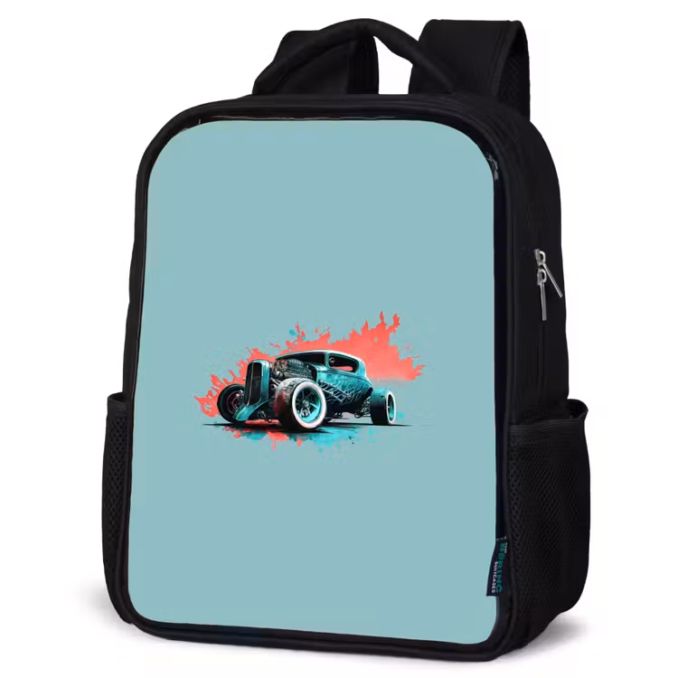 Kinderrugzak - Zwart - Hotrod turquoise — 7