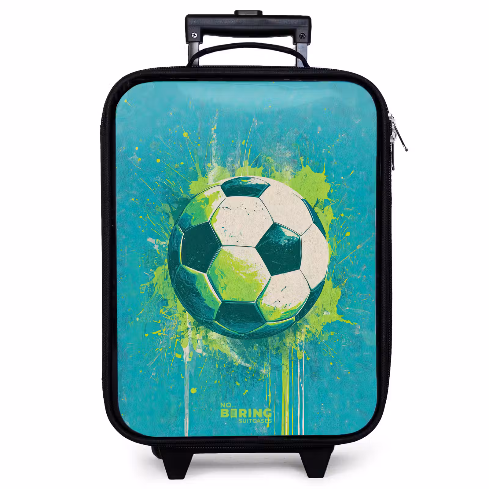 Kinderkoffer - Voetbal - Verfspatten - Groen - Blauw — 1