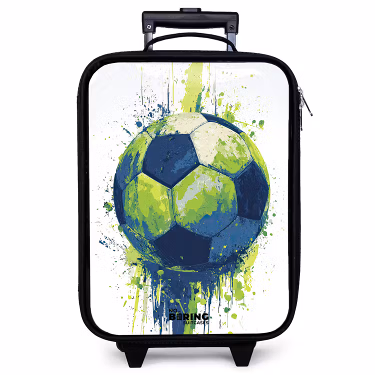 Kinderkoffer - Voetbal - Verf - Groen - Blauw — 1
