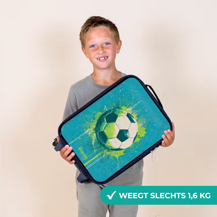 Kinderkoffer - Voetbal - Verfspatten - Groen - Blauw — 2