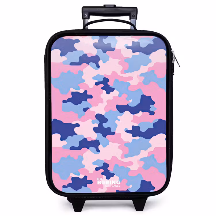 Kinderkoffer - Camouflage - Roze - Blauw — 1